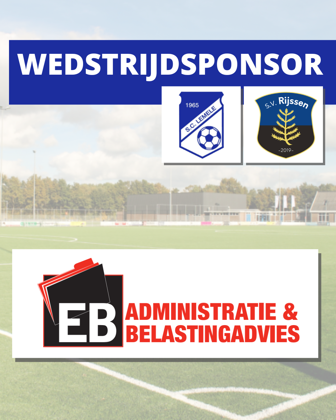 Wedstrijdsponsor 29 augustus  - EB Administratie & Belastingadvies