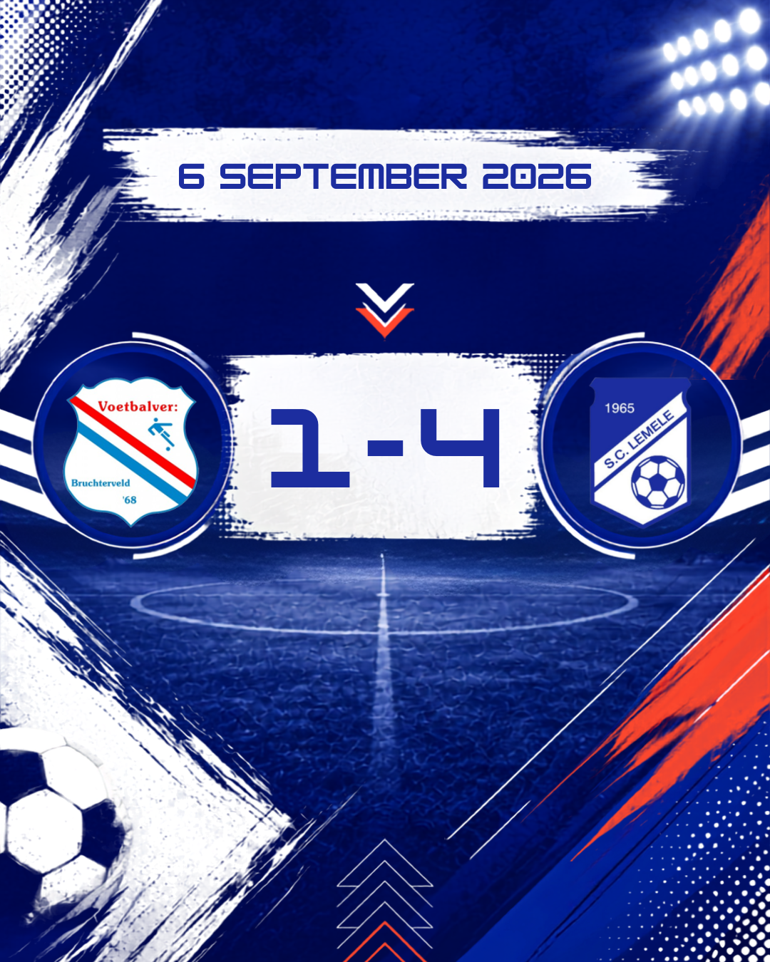 Lemele sluit het bekeravontuur overtuigend af met 1-4 winst