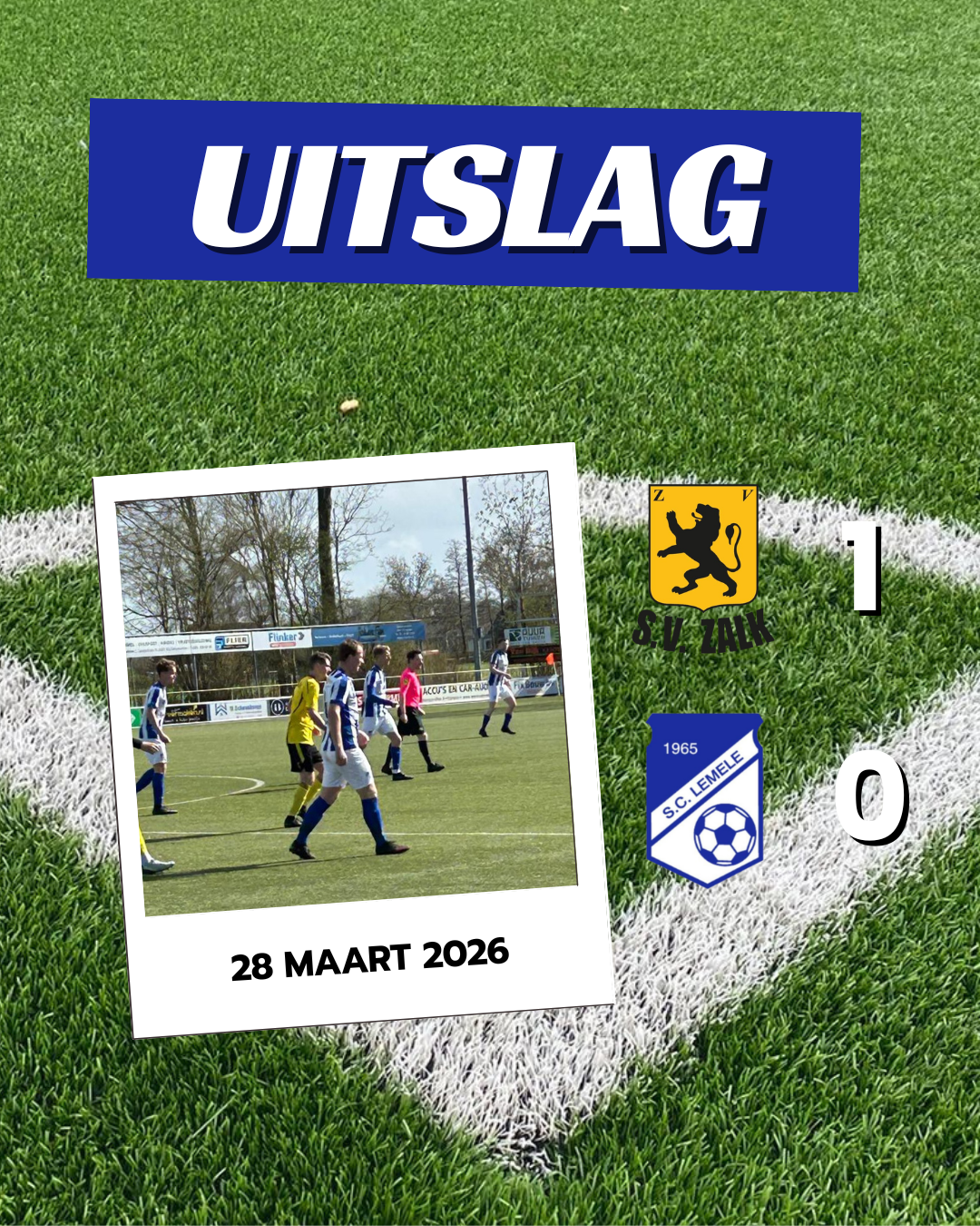 Lemele laat kansen liggen en verliest van Zalk